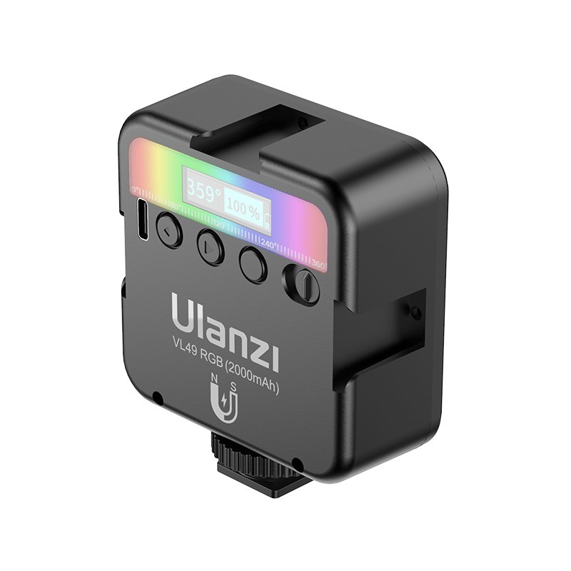 Ulanzi VL49 Rechargeable Magnetic Mini RGB LED Video Light (2287)-7daydeal