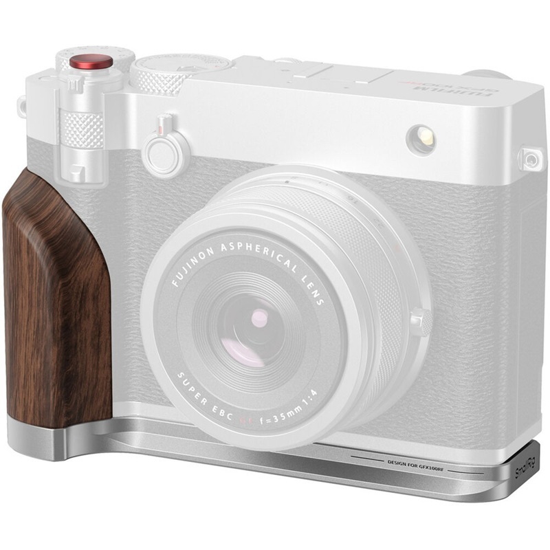 SmallRig L-Shape Mount Plate with Wooden Handle for Fujifilm GFX100RF (Silver-5265 / Black-5266)