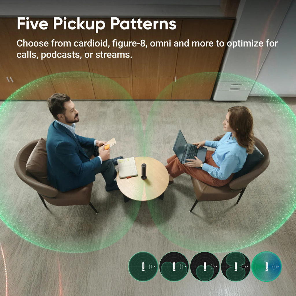 Insta360 Wave Professional Speakerphone with AI Recording Suite (Graphite Black / Arctic White)