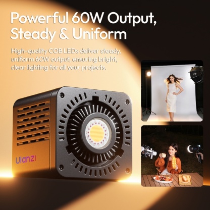 Ulanzi C60RGB C60 RGB WW 60W COB LED Video Light 3300mAh (L274)