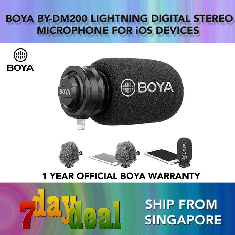 BOYA BY-DM200 Stereo Cardioid Condenser Microphone (For iP)