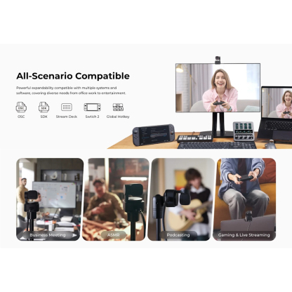 OBSBOT Tiny 3 Lite AI-Powered PTZ 4K Webcam