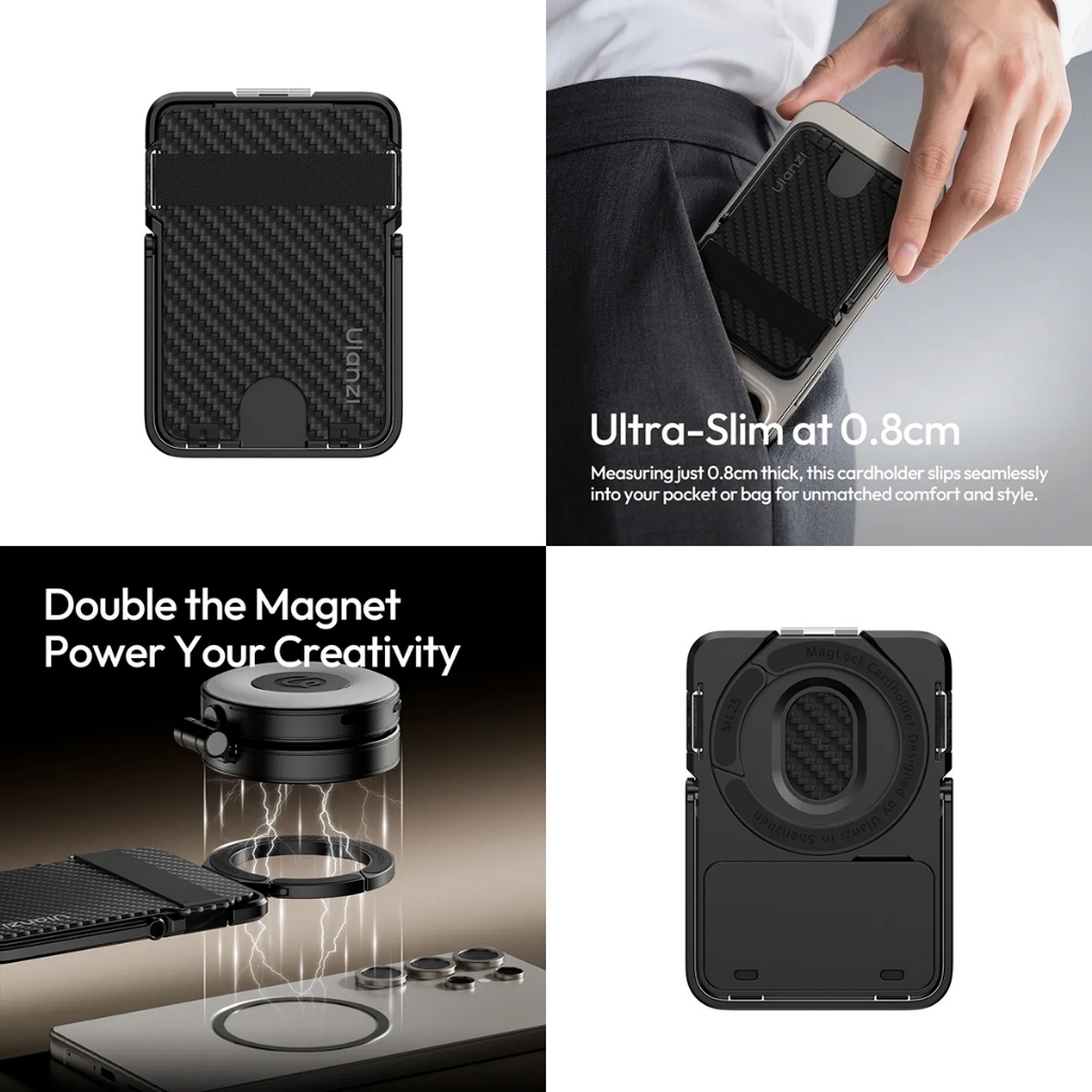 Ulanzi ML25 MagLock Cardholder and Phone Stand (M095)