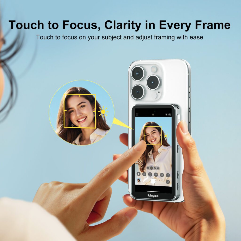 KingMa VL-PH02 Ultra Magnetic Touchscreen Live Stream Selfie Monitor (Touch Screen Monitor For Smartphone)
