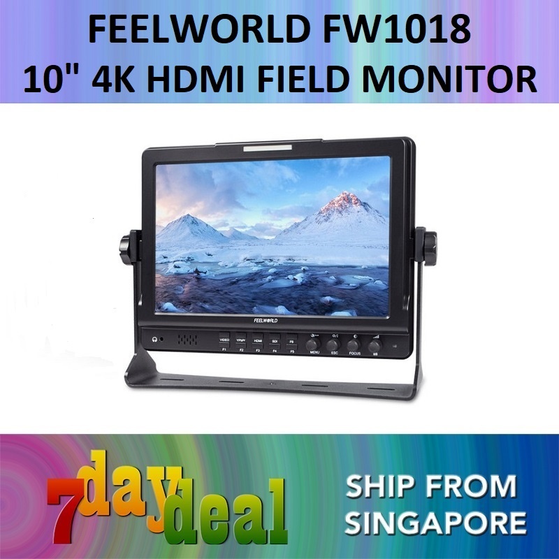 FEELWORLD FW1018 10" On-Camera Field Monitor (Support 4K HDMI Input/Ou