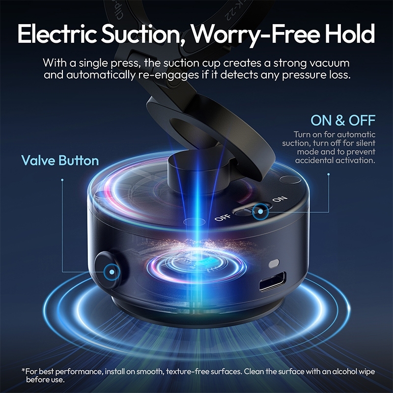 Ulanzi SK-22 Clip-On Electric Suction Cup (Magsafe) Phone Holder M096