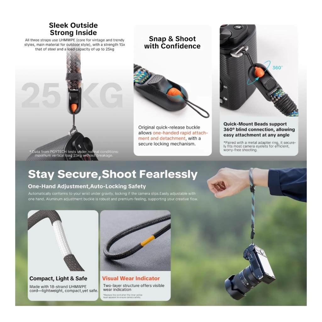 PGYTECH Camera Wrist Strap Slim (Outdoor / Trendy)
