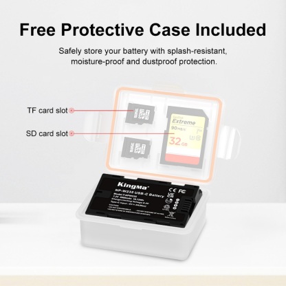 KingMa NP-W235 2600mAh Battery / Battery with Type-C Port / 2400mAh Battery Charger Kit