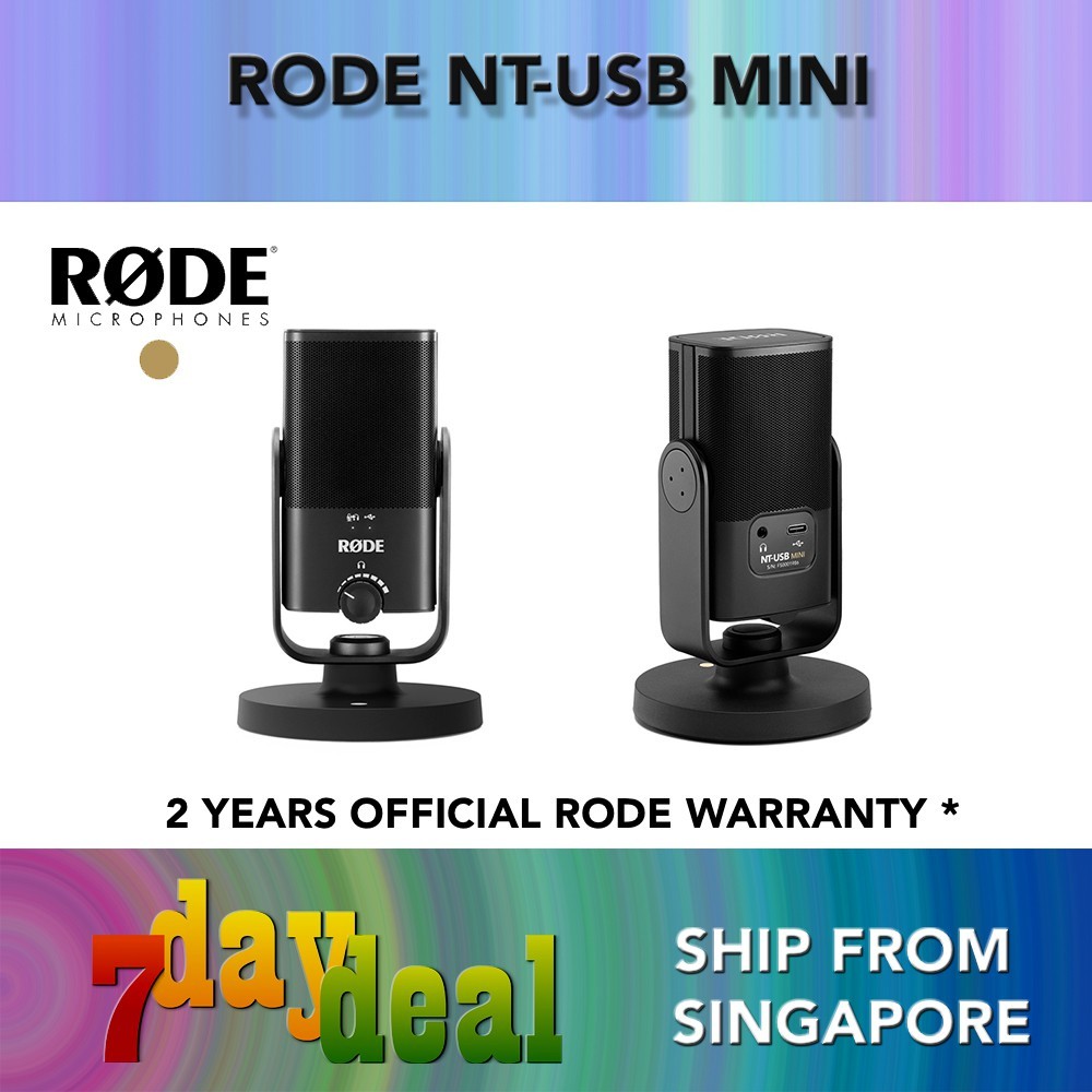 Rode NT-USB Mini Compact Studio Quality USB Microphone (NTUSB NT USB)