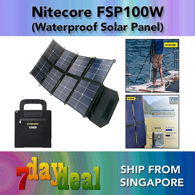 Nitecore FSP100W Solar Panel (Waterproof Outdoor Charging Station) - C