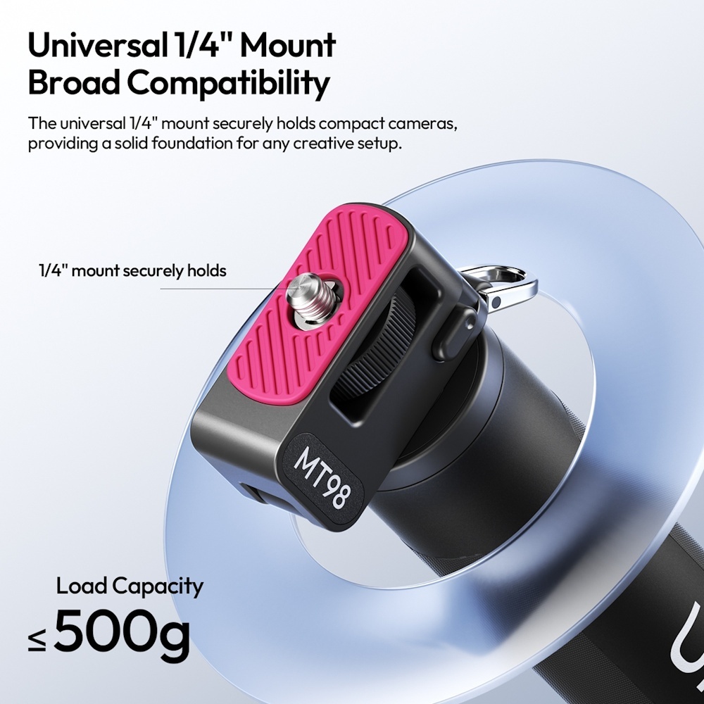 Ulanzi MT98 Foldable Invisible Selfie Stick With Mini Tripod for 360 Camera / Action Camera (S054)