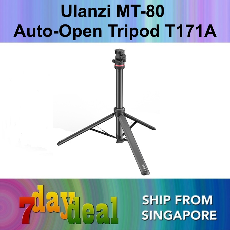 Ulanzi MT-80 Auto-Open Tripod & Light Stand 2M with Universal 1/4″ Mount (T171A)