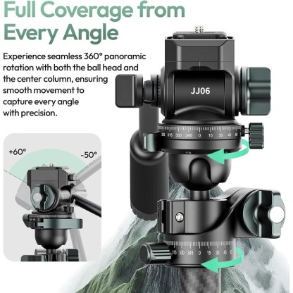 Ulanzi JJ06 GlideGo Overhead Carbon Fiber Video Travel Camera Tripod (T081)