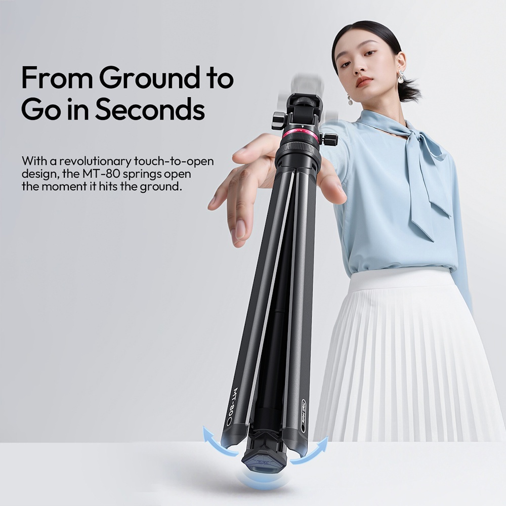 Ulanzi MT-80 Auto-Open Tripod & Light Stand 2M with Universal 1/4″ Mount (T171A)