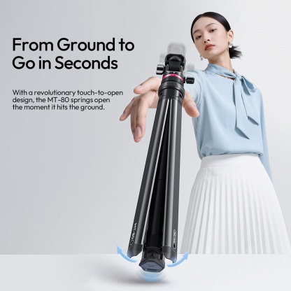 Ulanzi MT-80 Auto-Open Tripod & Light Stand 2M with Universal 1/4″ Mount (T171A)