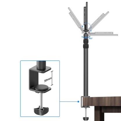 Ulanzi VIJIM LS02 Extendable Desktop Stand with Horizontal Arm Ball Head (LS-02 For LED Video Light Camera & Smartphone)