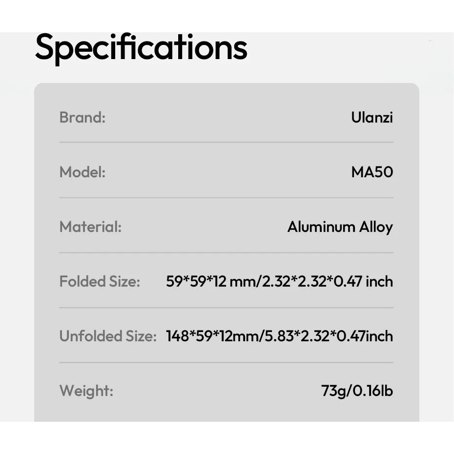 Ulanzi MA50 UKA Magnetic Phone Holder (M039)