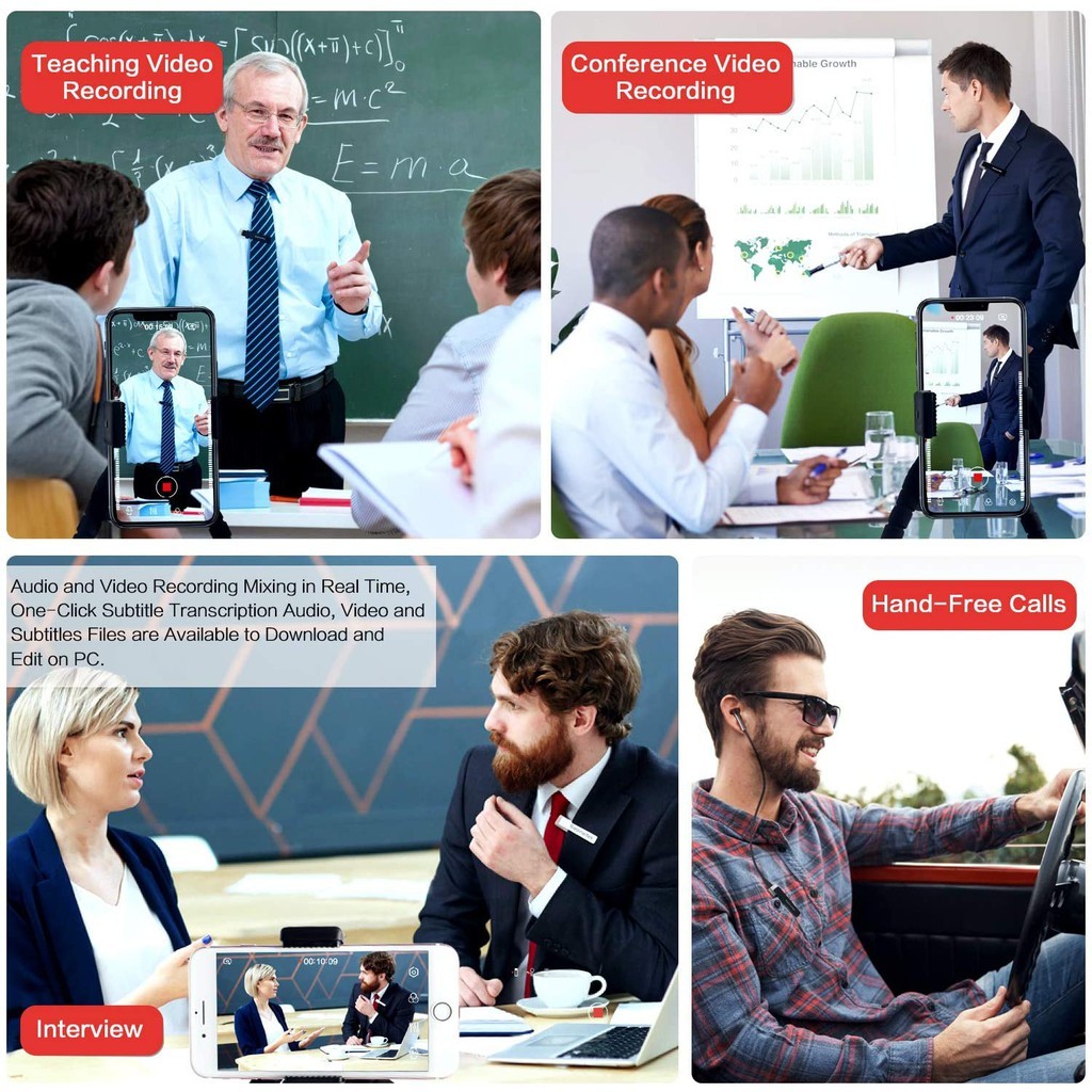 SabineTek SmartMike+ Bluetooth Wireless Microphone (For Smartphone, desktop or laptop Computer)