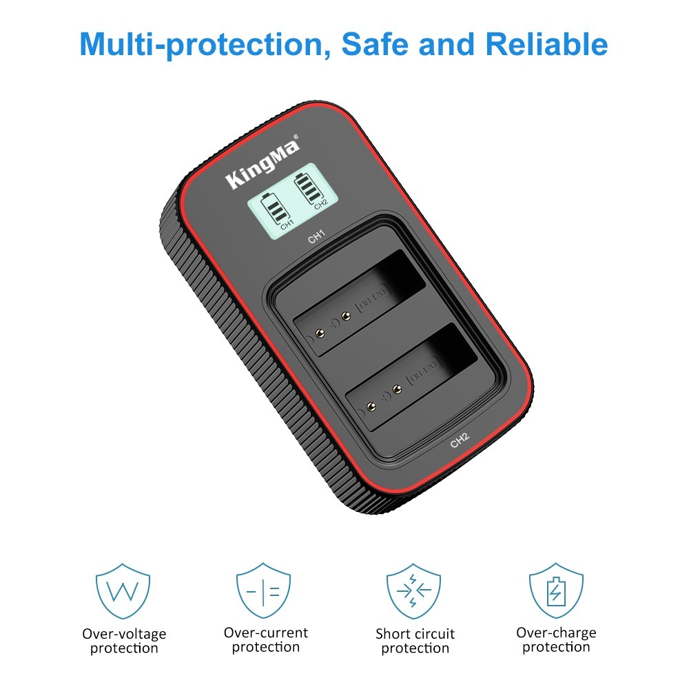 KingMa DB-120 1850mAh Battery / Charger / Charger Kit (For Ricoh GR IV)