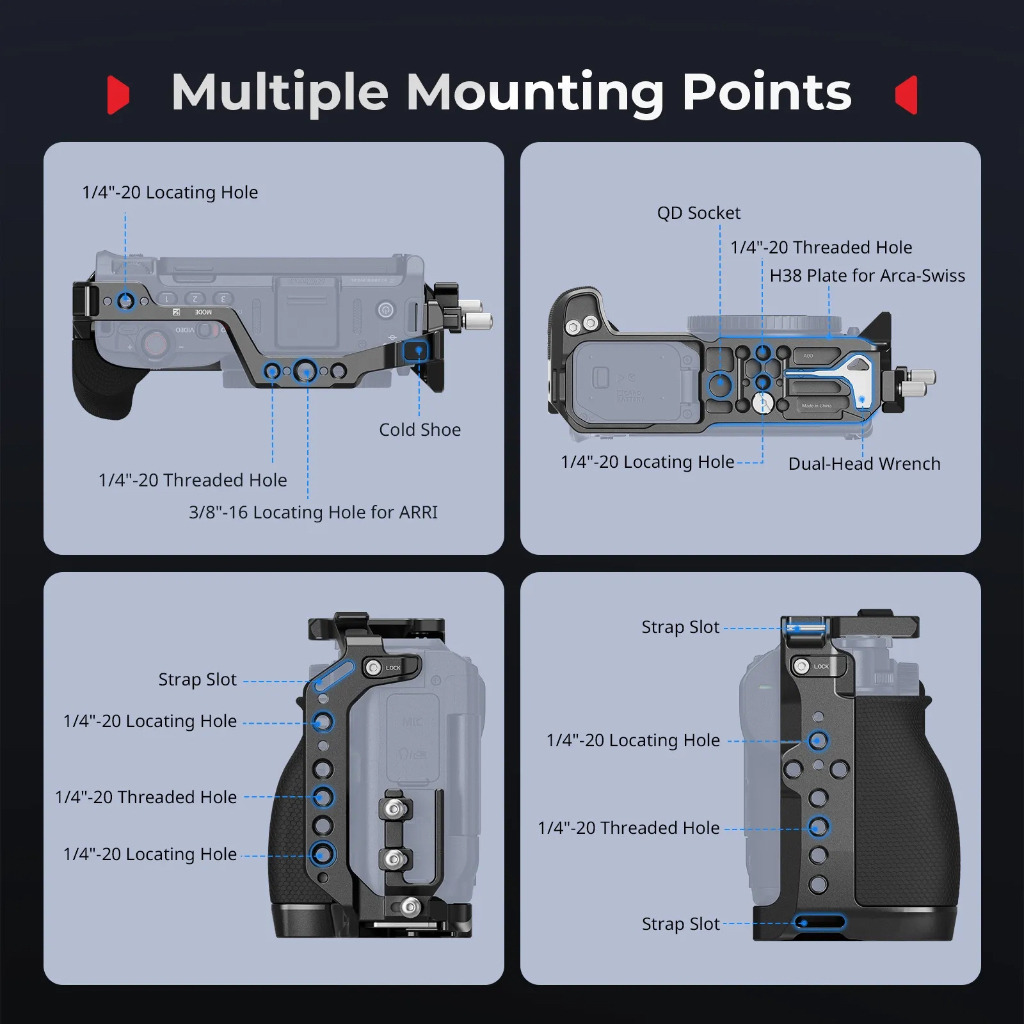 SmallRig Cage Kit for Nikon ZR (Basic Cage 5467 / Cage Kit with Top Handle 5647)