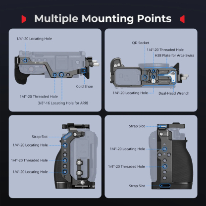 SmallRig Cage Kit for Nikon ZR (Basic Cage 5467 / Cage Kit with Top Handle 5647)