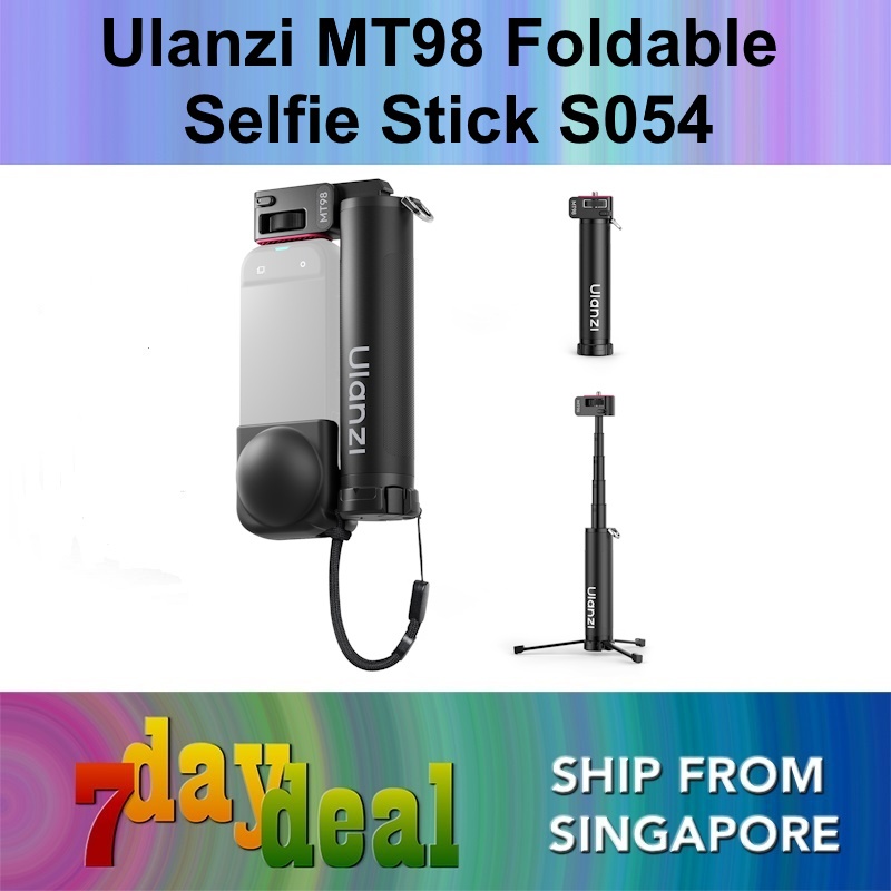 Ulanzi MT98 Foldable Invisible Selfie Stick With Mini Tripod for 360 Camera / Action Camera (S054)