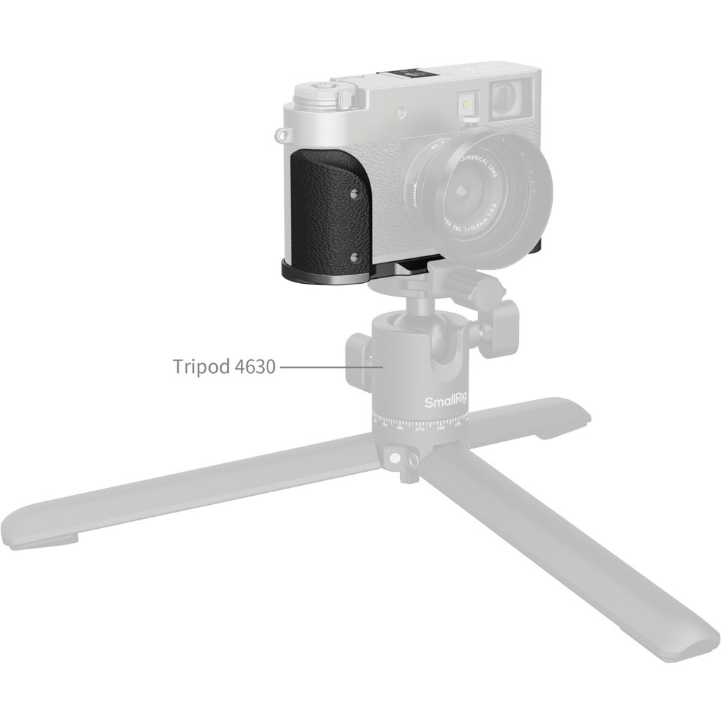 SmallRig L-Shape Mount Plate with Silicone Handle for Fujifilm X half Camera (Black / Charcoal Silver / Silver)