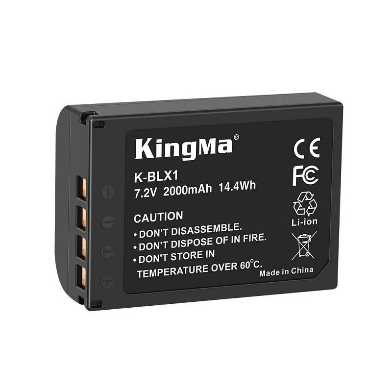 KingMa BLX-1 2000mAh Battery / Battery with Type-C Port / Battery Charger Kit (For Olympus OM-1 / OM-1 II / OM-3)