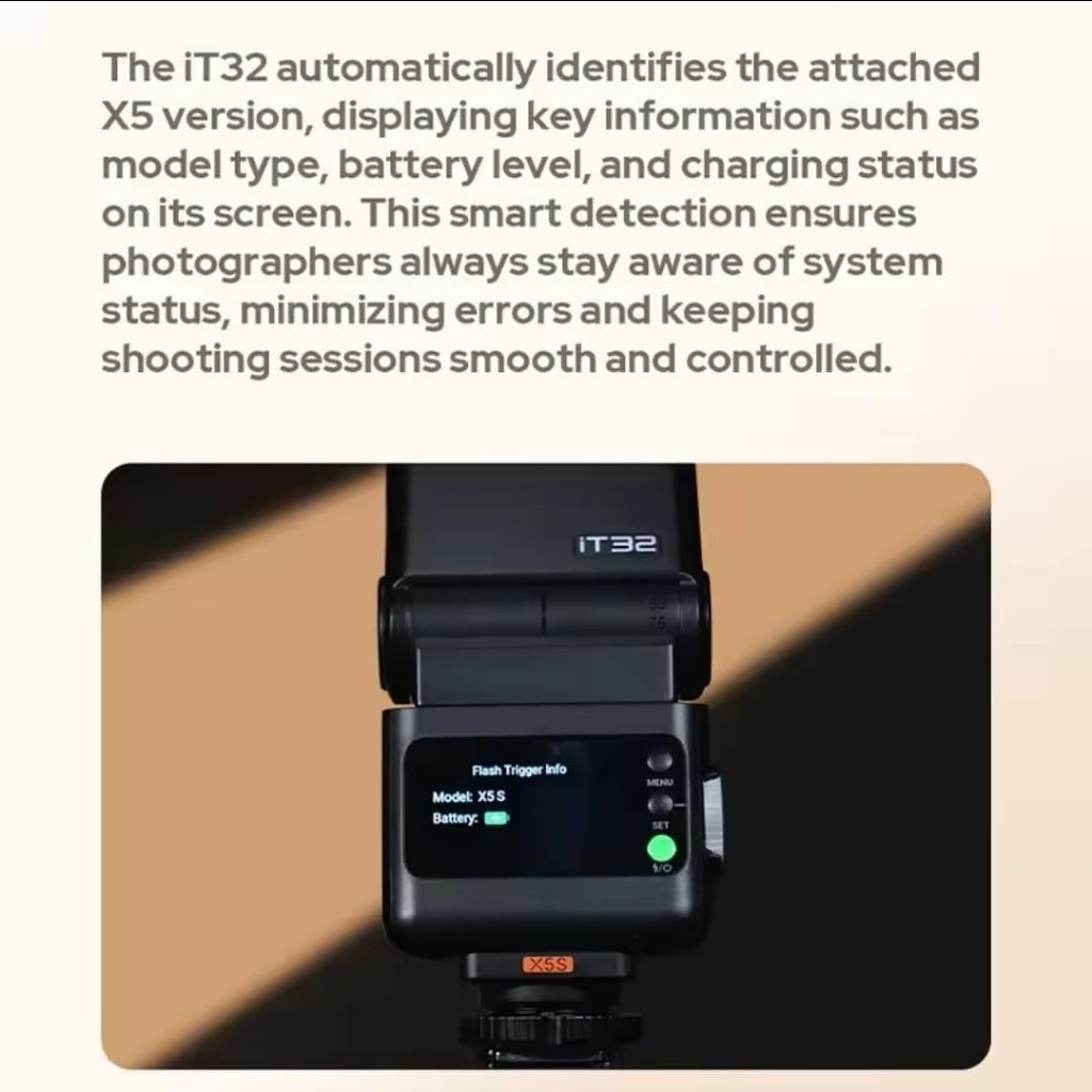 Godox iT32 & X5 iFlash Camera Flash + Trigger System (Canon / Nikon / Sony / Fujifilm / Olympus)