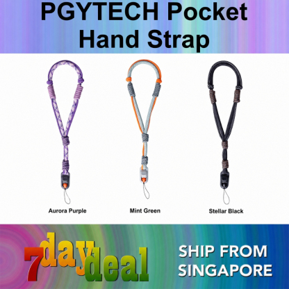 PGYTECH Pocket Hand Strap (Aurora Purple / Mint Green / Stellar Black)-7daydeal
