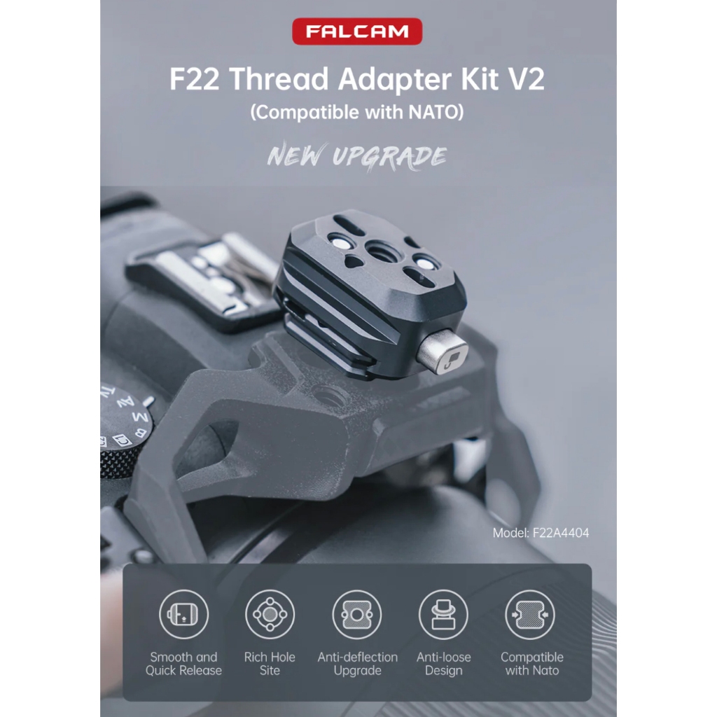 FALCAM F22 Quick Release System (Plate / Thread Adapter V2) - Arca Swiss Compatible