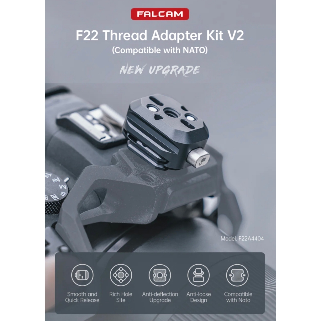 FALCAM F22 Quick Release System (Plate / Thread Adapter V2) - Arca Swiss Compatible