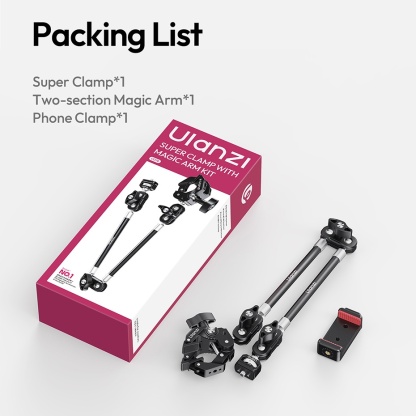 Ulanzi CO78 Super Clamp (C082) / 2 Section Magic Arm Kit (C083) / Magic Arm Kit (C084)