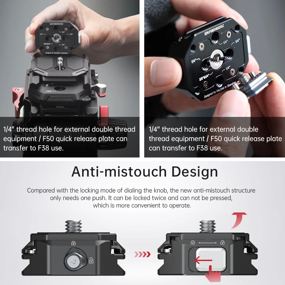 FALCAM F38 Multi-Hole Quick Release Plate (3301) / Base (3364) / Plate+Base(3404)