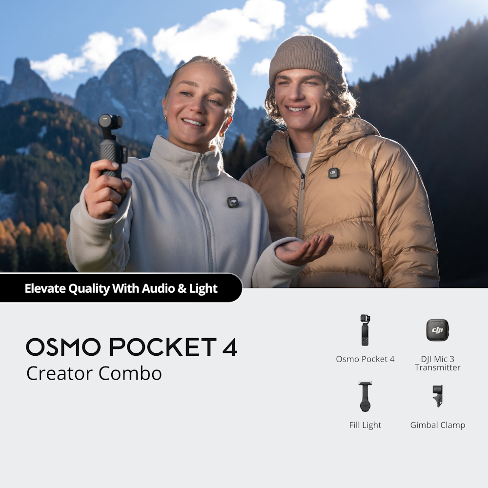 DJI Osmo Pocket 4 3-Axis Stabilized Pocket Camera (Standard / Creator Combo)