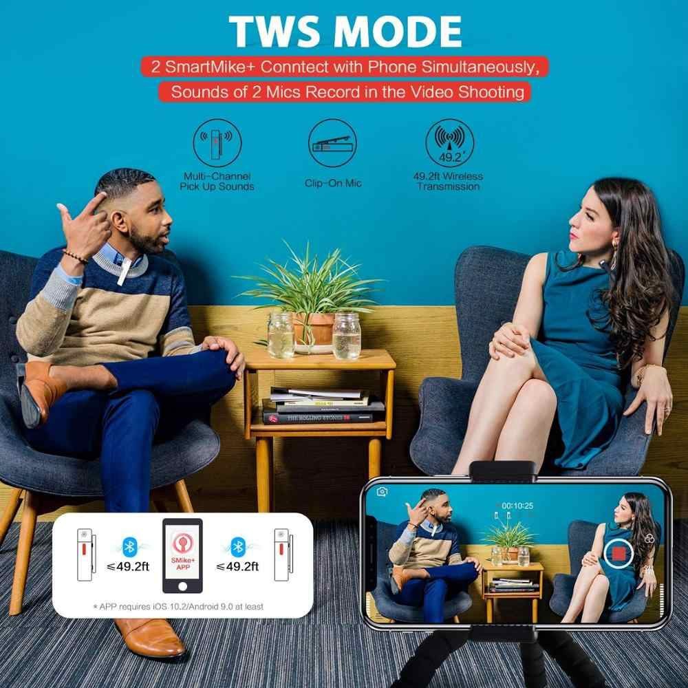 SabineTek SmartMike+ Bluetooth Wireless Microphone (For Smartphone, desktop or laptop Computer)