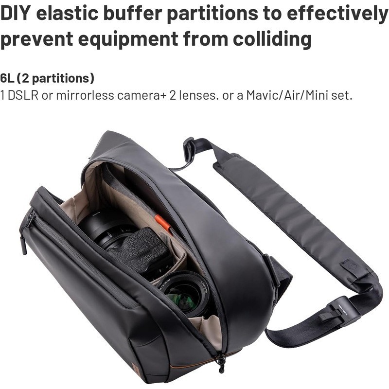 PGYTECH OneGo Solo Sling Bag V2 6L (Black / Green)