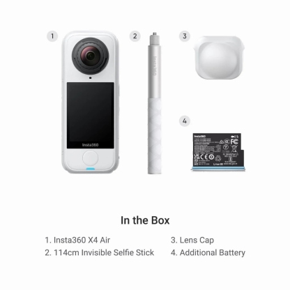 Insta360 X4 Air 360 8K Camera Starter Bundle (Arctic White / Black)