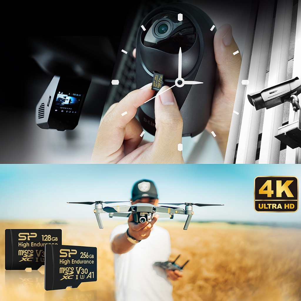 Silicon Power SP 64GB MicroSD XC V30 UHS-I High Endurance Memory Card  (For Camera / Drone / Dash Cam / Webcam / Phone)