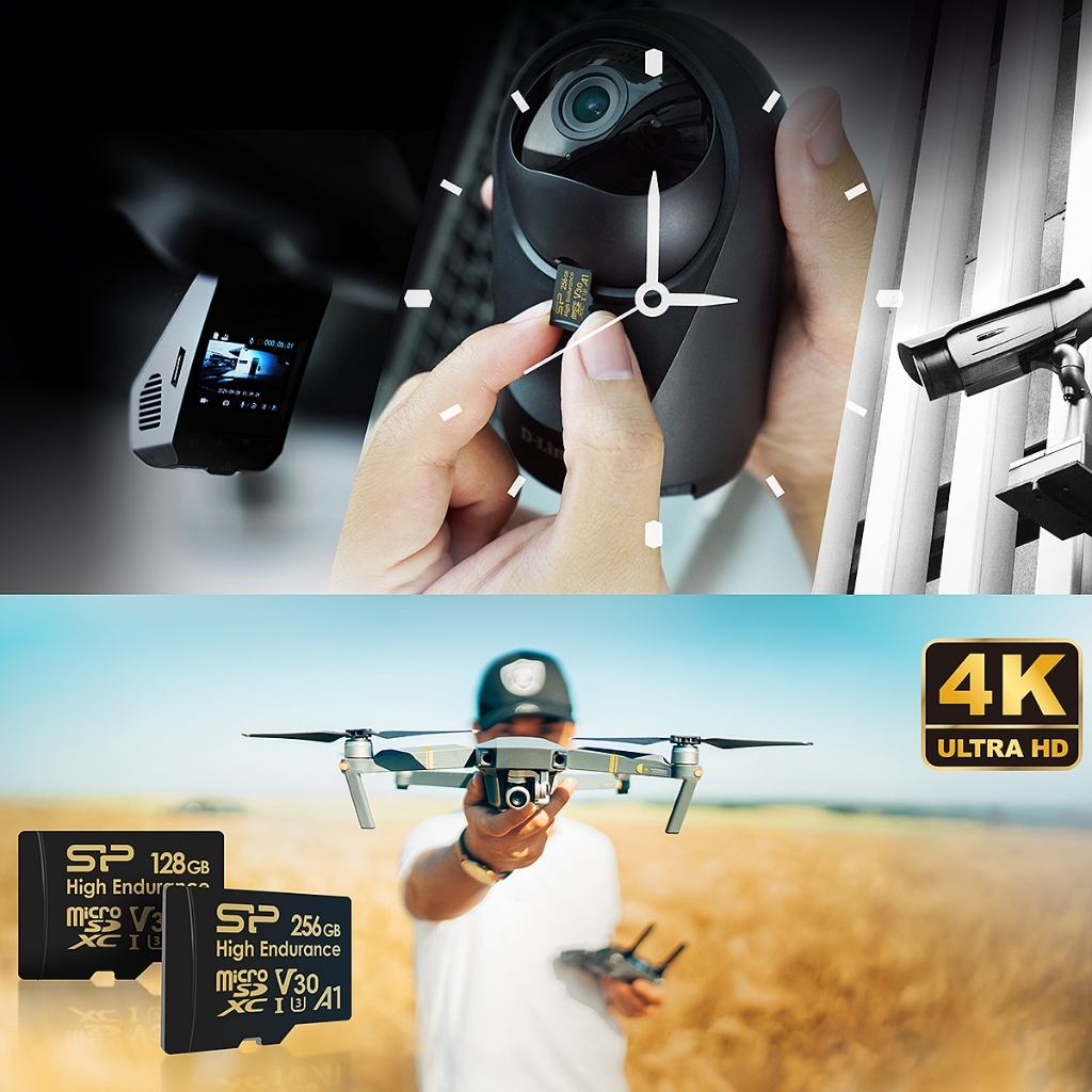 Silicon Power SP 64GB MicroSD XC V30 UHS-I High Endurance Memory Card  (For Camera / Drone / Dash Cam / Webcam / Phone)