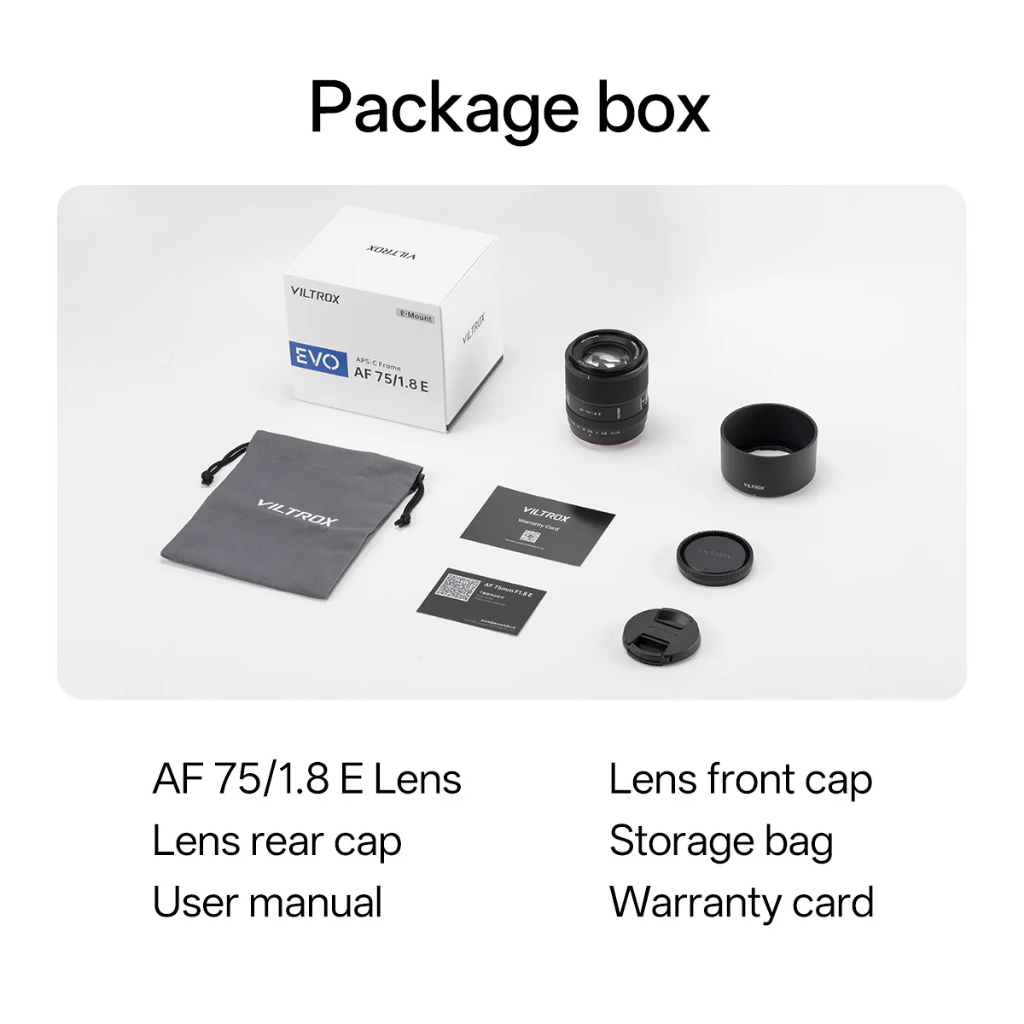 Viltrox AF 75mm F/1.8 EVO APS-C Lens (Fujifilm X / Nikon Z / Sony E Mount)