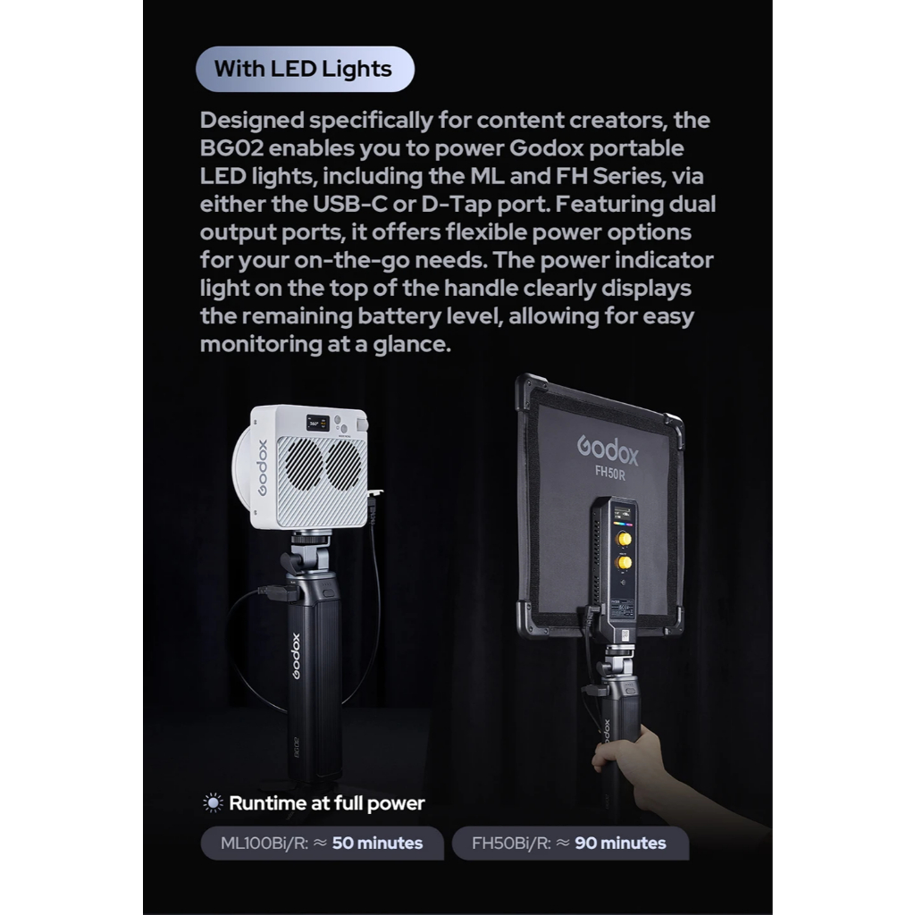 Godox BG02 Battery Grip (For AD200 series / AD300 series / ML series)