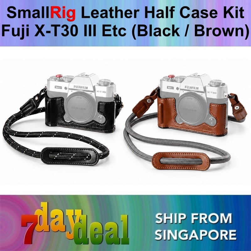 SmallRig Leather Half Case Kit For Fuji X-T30 III / X-T30 II / X-T30 (Black 5669 / Brown 5670)-7daydeal