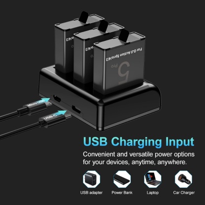 KingMa BM068 Charger / BCX204 Battery (For DJI Osmo 360 / Action 5 Pro / Action 4 / Action 3 Cameras)