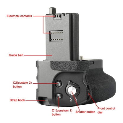 Meike MK-A7R IV Battery Grip (For Sony A1 / A9 II / A7 IV / A7R IV / A7S III)