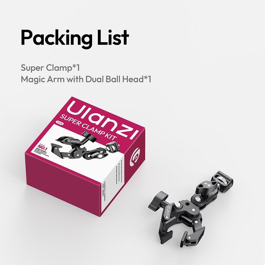 Ulanzi CO78 Super Clamp (C082) / 2 Section Magic Arm Kit (C083) / Magic Arm Kit (C084)