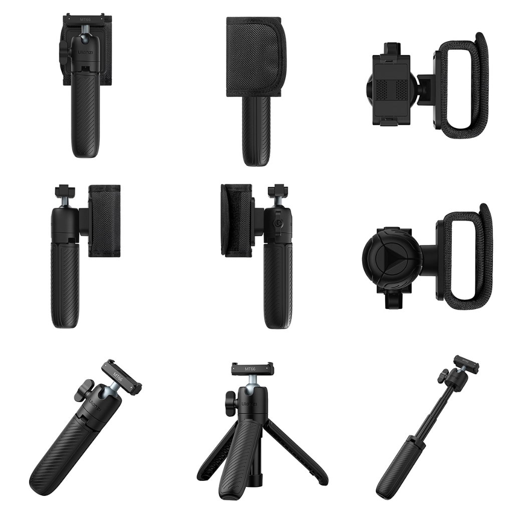 Ulanzi MT66 ClipMate Tripod with Action Connector (S041) - 3 in 1 Mini Tripod / Selfie Stick / Clip