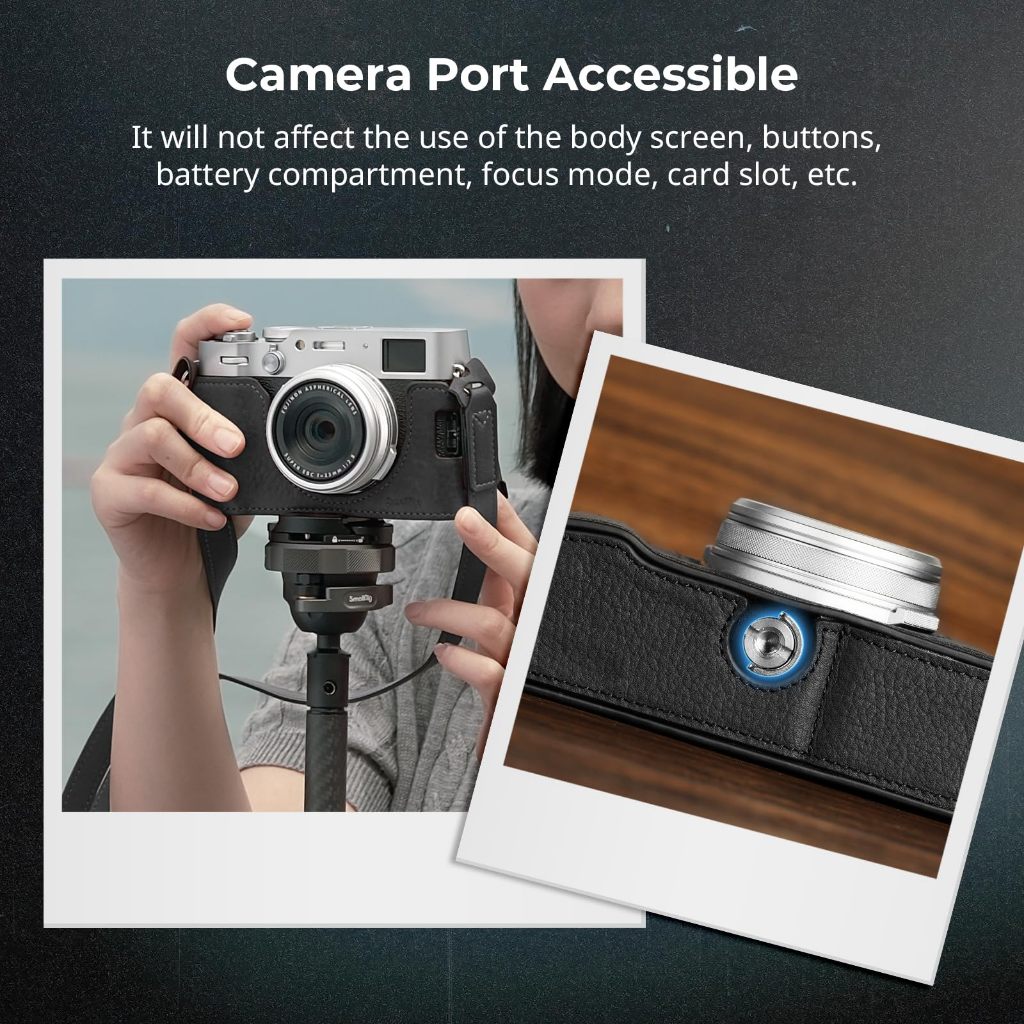 SmallRig Leather Half Case Kit for Fujifilm X100VI (Black 4700 / Brown 4699)