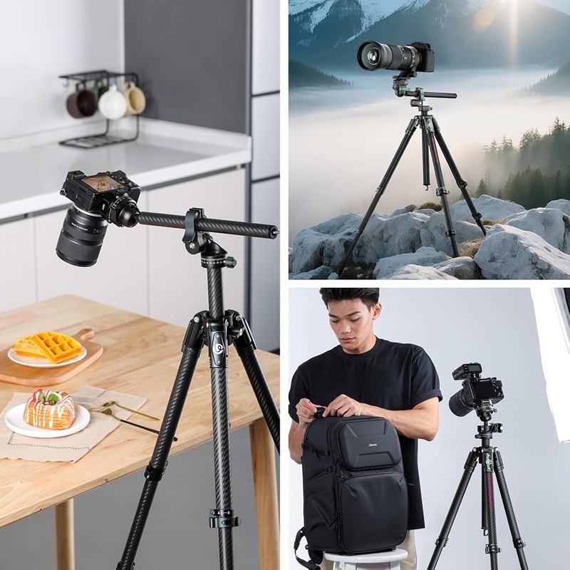Ulanzi JJ05 GlideGo Overhead Carbon Fiber Travel Camera Tripod (T140)