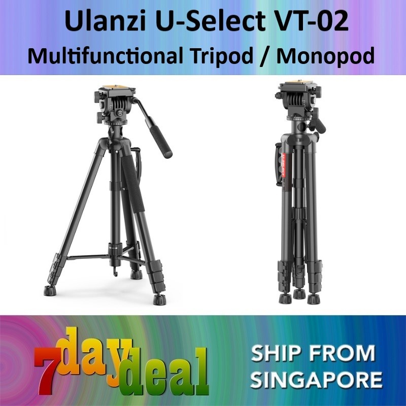 Ulanzi U-Select VT-02 Multifunctional Tripod / Monopod For DSLR, Mirrorless Cameras or Action Cam